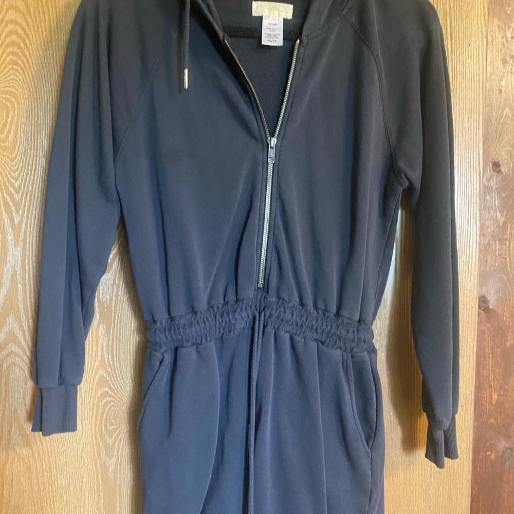 L*Space Black Jumpsuit with Hooded Neckline and Relaxed Fit